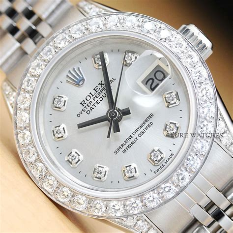 white gold rolex women& 39|ladies Rolex datejust white dial.